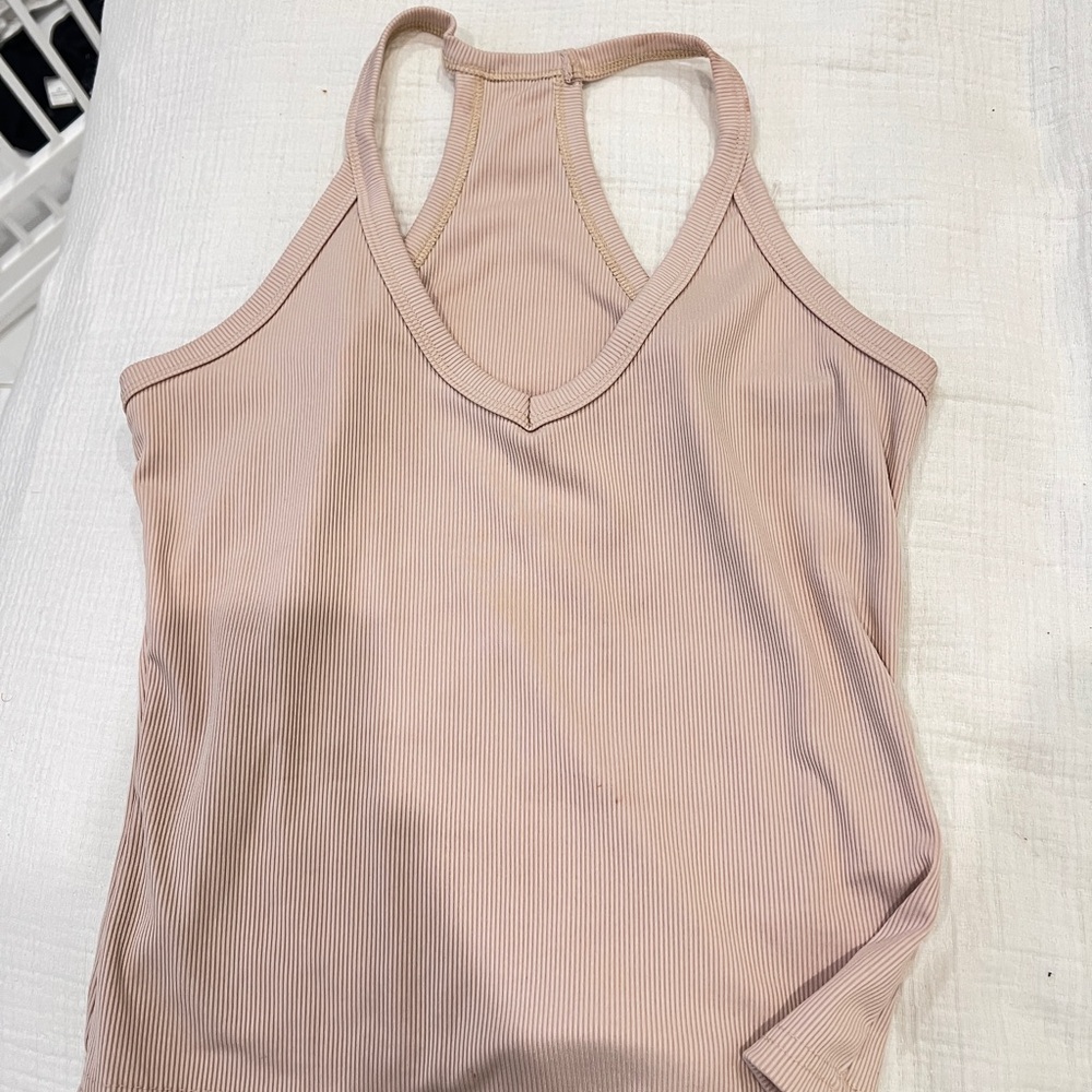 Women's cream Sleeveless Top
